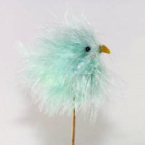 6cm Feather bird with stick