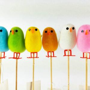 6cm chick with stick color asst.