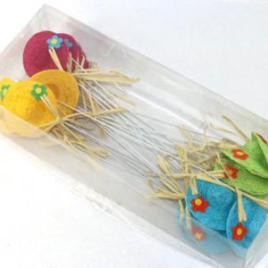 6cm hat with stick 16pc 18A203
