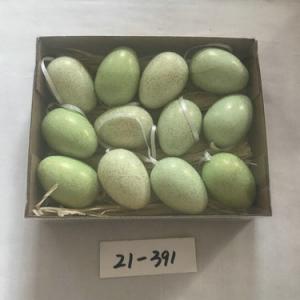 6cm plastic egg with glitter and rope 12PC 21-391/392/393