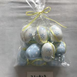 6cm plastic egg with painting and rope 12PC 21-427/428/429/430