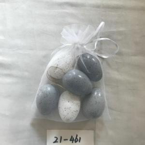 6cm plastic egg with spot and rope 6PC 21-461/462/463