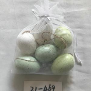 6cm plastic egg with spot and rope 6PC 21-467/468/469/470