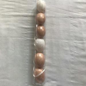 6cm plastick egg with glitter and rope 6pc 21-354/355/356