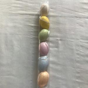 6cm plastick egg with glitter and rope 6pc 21-357/358/359/360