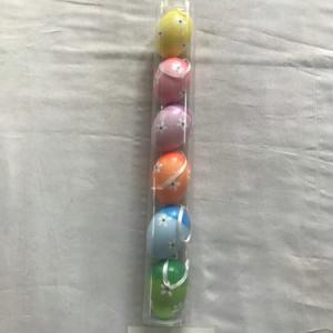 6cm plastick egg with painting and rope 6pc 21-331/332/333
