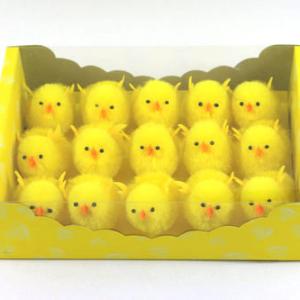 7cm Easter chenille chick 15pk 15BY251S