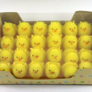 7cm Easter chenille chick 24pk 15BY150