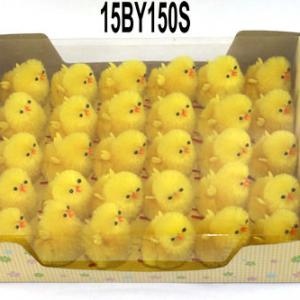7cm chenille chick 30pk 15BY150S