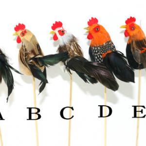 8cm Feather chick on stick 20Y069