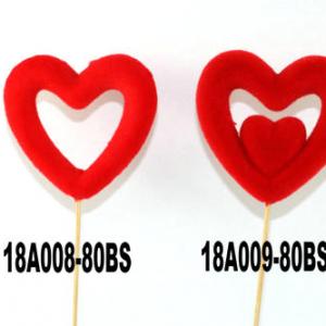 8cm heart with stick 18A008/9-80BS
