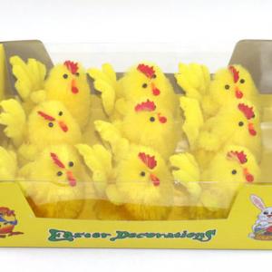 9cm Easter chenille chick with tail 9pk 15BY197