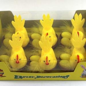 9cm Easter chick with egg in nest 15BY199