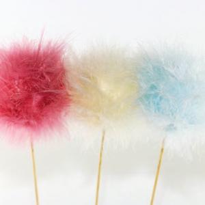 9cm Feather flower with stick
