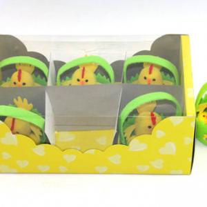 9cm Felt basket with chick 15BY201