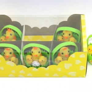 9cm Felt basket with duck 15BY204