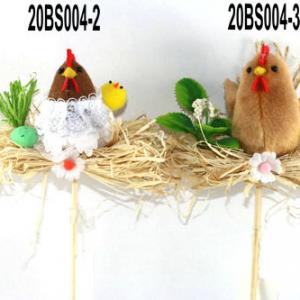 Chick with grass on 50cm stick 20BS004-2/-3