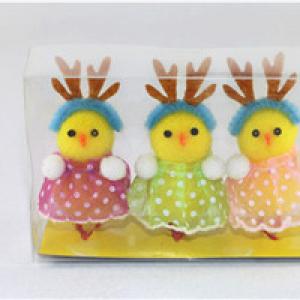 Chicken with antlers and skirt