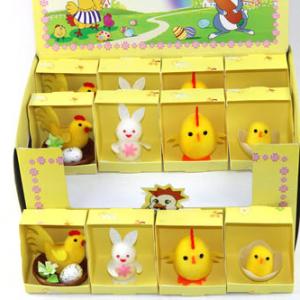 Easter bunny ,chick 4 asst in display box 15BY626B3