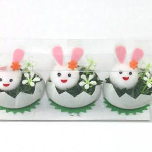 Easter bunny in egg 3pc 19EA038-1