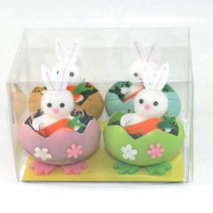 Easter bunny in egg 4pc 19EA038-3