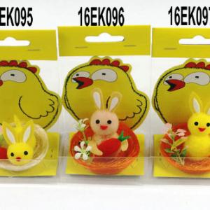 Easter bunny in nest 16EK095/096/097