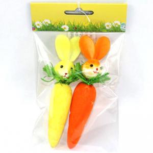 Easter bunny with carrot 2PK