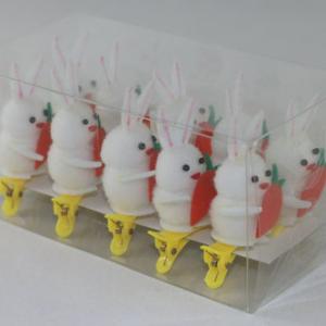 Easter bunny with carrot and clip 10pk