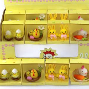 Easter chick , bunny 4 asst in display box 15BY607
