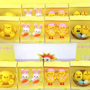 Easter chick , bunny 4 asst in display box 15BY618-1