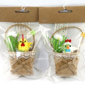 Easter chick & bunny in basket EA20302