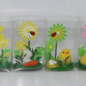 Easter chick & bunny with flower decoration 