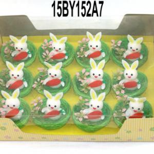 Easter chick / bunnyin 7cm nest 15BY152A7/152A8/152A9
