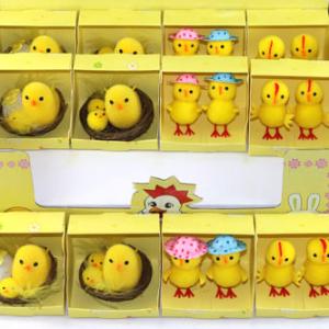 Easter chick , chick in nest 4 asst in display box 15BY618