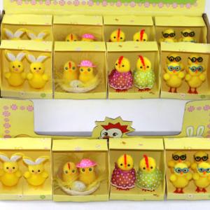 Easter chick , duck, bunny 4 asst in display box 15BY616