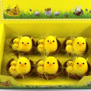 Easter chick / duck in nest 6pk 15BY283/284