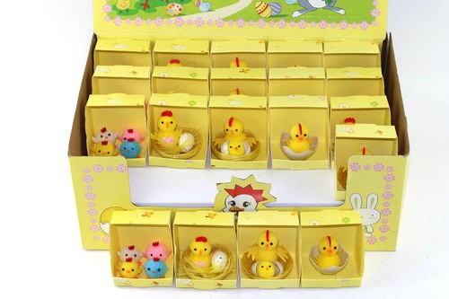 Easter chick 4 asst. in display box 15BY608