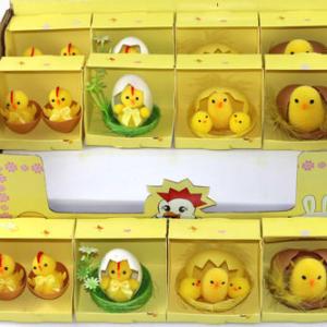 Easter chick 4 asst in display box 15BY619