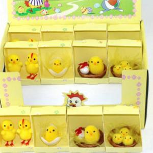 Easter chick 4 asst in display box 15BY630B