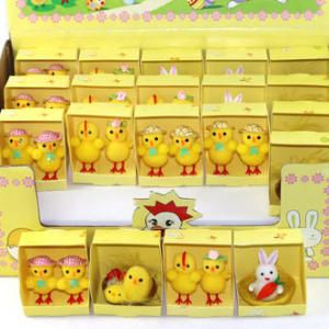 Easter chick, bunny 4 asst. in display box 15BY612