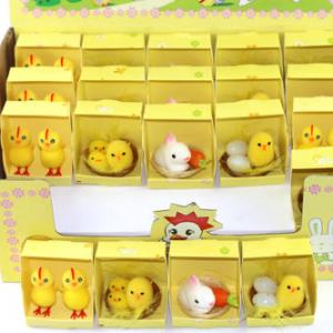 Easter chick, duck, bunny 4 asst in display box 15BY609