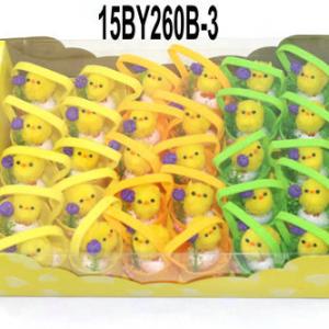 Easter chick in 6cm felt basket 30pk 15BY260B-3/5/6/7