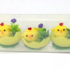 Easter chick in egg 3pc 19EA038