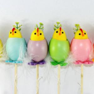 Easter chick in egg on 50cm stick 20BS002-50