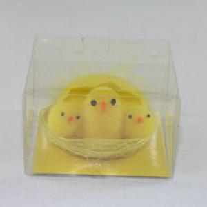 Easter chick with 2 small chick and egg in nest