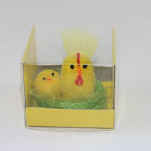 Easter chick with baby chick in nest