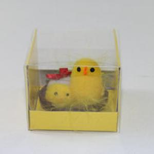 Easter chick with egg baby chick in nest