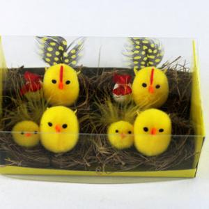 Easter chick with nest S/4 EA20-26-6