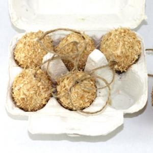 Easter egg with grass and rope 6pc 13BY050-2