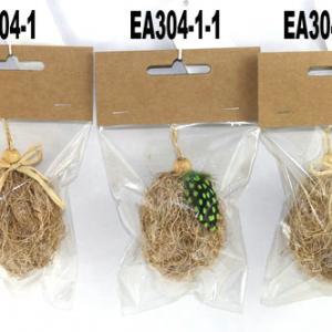 Easter egg with grass and rope EA304-1/-1/-2